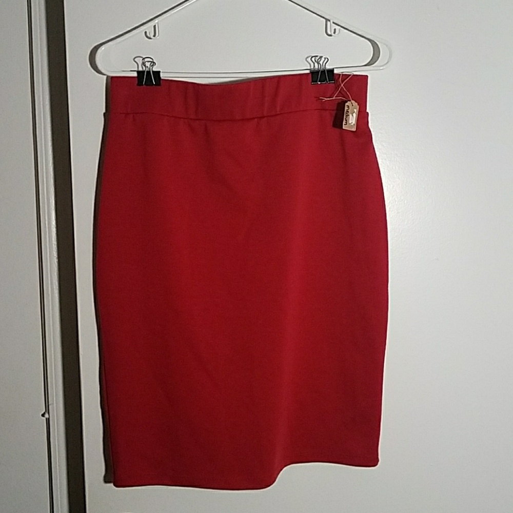Red Pencil Skirt
